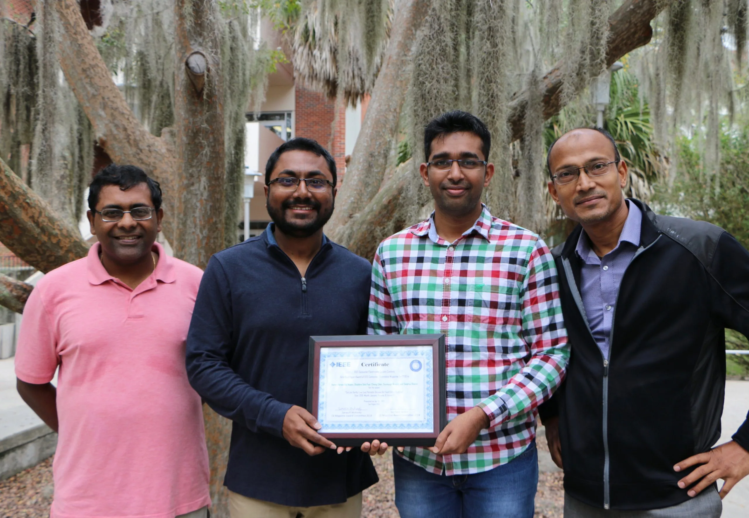 “Eat, but Verify: Low-Cost Portable Devices for Food Safety Analysis,” a paper co-authored by ECE Florida faculty and Ph.D. students, has won First Best Paper Award at the 2019 IEEE Consumer Electronics Magazine (CEM) Awards.