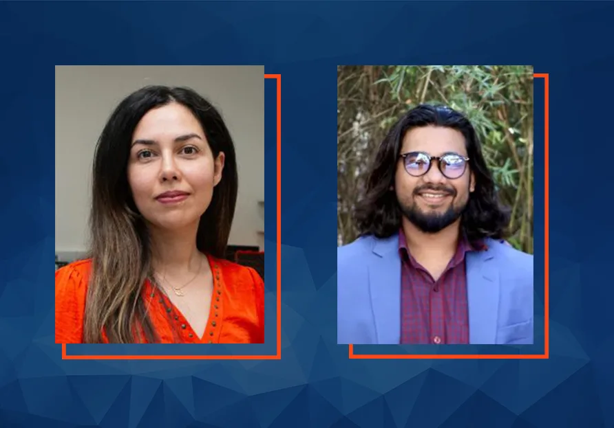 A graphic showing headshots of Farimah Farahmandi, Ph.D., and Md Jahidul Islam, Ph.D.