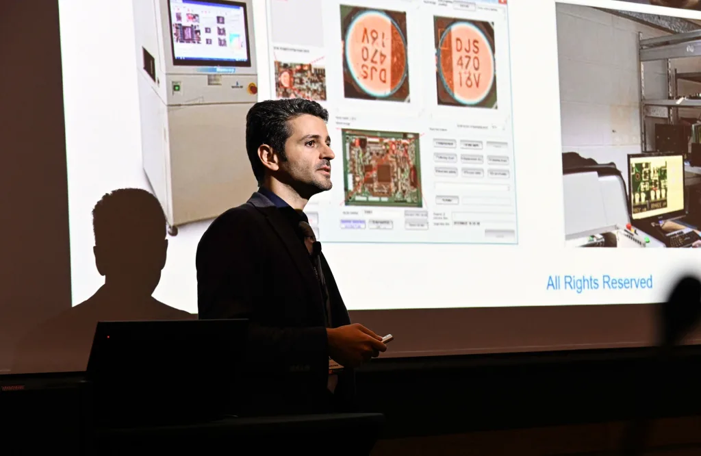 Navid Asadi, shown here presenting at the 2025 Florida Semiconductor Summit