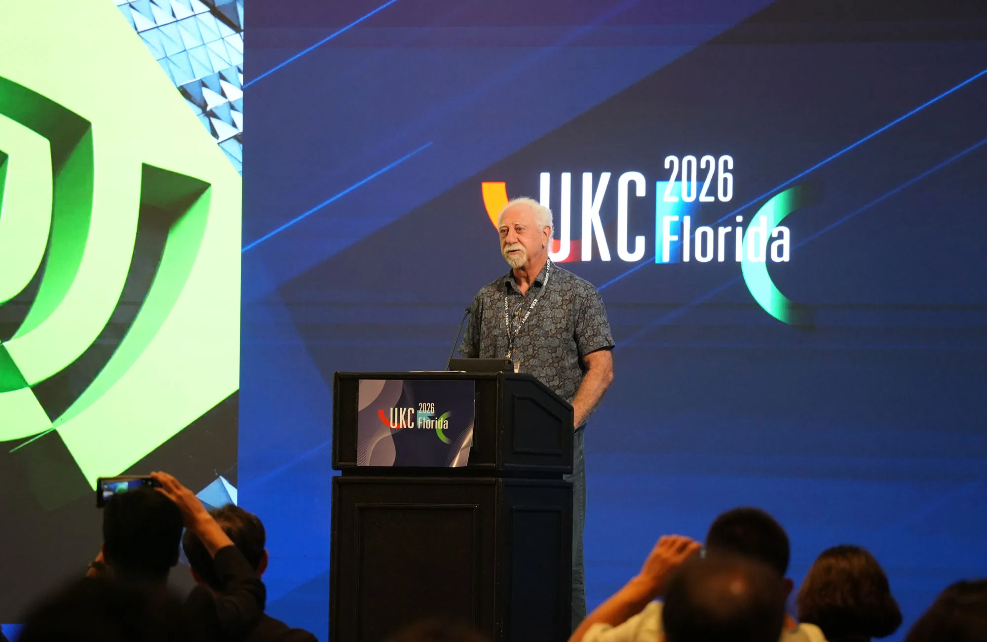 UF engineering alumnus Chris Malachowsky, co-founder of NVIDIA and namesake of UF’s Malachowsky Hall, speaks during the U.S.-Korea Conference on Science, Technology and Entrepreneurship in August. Photo courtesy of YK Yoon